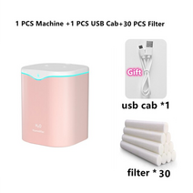 2000ml 새로운 휴대용 usb 듀얼 스프레이 가습기 크리 에이 티브 홈 데스크탑 대용량 소형 휴대용 소형 사각형 가습기, 핑크-30