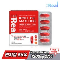 더리얼 크릴오일 맥스 1300, 30정, 1개