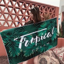 조앤 썸머 비치타올 4종 대형 극세사 수건, 포레스트