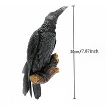 인테리어편집샵 스톤오브제 공예 검은 까마귀 퍼치 벽 조각 벽걸이 수지 정원, 01 라이트 그레이