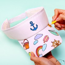 DIY 어린이 썬캡 모자 만들기 색칠 여름 햇빛 가리개 미술 재료 유치원 초등학교 체험, 썬캡(어린왕자)