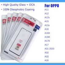 10 개 (100% Oleophobic 코팅) 터치스크린 전면 외부 유리 + OCA 오포 A83 A91 A92 A93 A94 4G A95 A96 A9, 한개옵션1, 08 A95