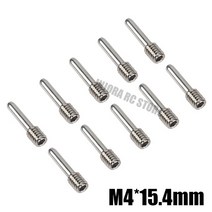 10 개/대 실버 스테인레스 스틸 헤드리스 M3 육각 나사 핀 RC 크롤러 자동차 구동축, 03 M4 15.4mm, 한개옵션1