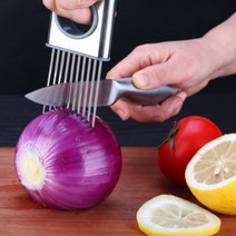 스테인레스 스틸 양파 바늘 양파 포크 야채 과일 슬라이서 커터 절단 안전 보조 홀더 주방 액세서리 도구, 311, A