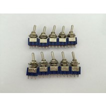 토글 스위치 100PCS 미니 6A 125VAC SPDT MTS-102 3 핀 2 위치 On-on 토글 스위치 연습용, 한개옵션0