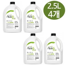 자연유래 식물성분 아기옷 세탁 천연 액체 세제 일반 드럼 겸용 2.5L 4개입, 단품