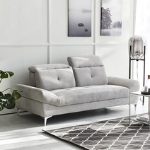 베스트리빙 [기간한정특가] 칸트 레옹 3인 4인 가죽쇼파 모음전/가죽소파/아쿠아택스소파, 17.웰치스헤드레스트 3인패브릭쇼파/라이트그레이