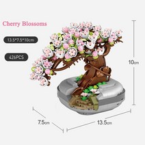 레고 호환 크리 에이 티브 빌딩 블록 즙이 많은 선인장 3D 모델 미니 분재 시뮬레이션 녹색 식물 꽃 홈 인, 12 1661 No box