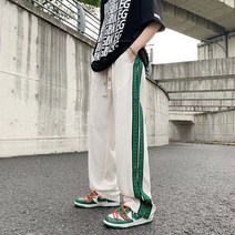 스트레이트핏 긴바지 W137 P38 고가 미듐라인 남성 트렌드 블러킹 옆 스트라이프 와이드 루즈핏 일자 4995830773