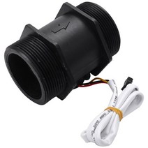 유량센서 유량측정기 유량계 dn50 플라스틱 홀 터빈 물 센서 2 인치 유량 센서, 검은색