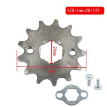 자전거 스프로킷 오토바이 스프라켓 420 17mm 20mm 10 11 12 13 14 이빨 앞 엔진 먼지 구덩이 원숭이 dax 이동 카트 atv 쿼드, 20mm 13t
