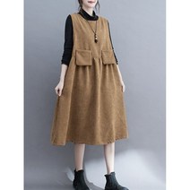 골덴 포켓 원피스 마담 40 50대 중년여셩의류 빅사이즈 엄마옷 따뜻한 원피스 마담제이