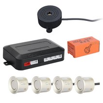 자동차 전방 감지 센서 CarPro 범용 4 개의 부저 12V 22mm 주차 키트 역방향 백업 레이더 사운드 경고 표시기 프로브 시스템 597EA 3, 09 Champagne gold