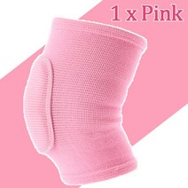 스포츠 압축 무릎보호대 패드 탄성 무릎 두꺼운 내장재 무릎 춤 운동 훈련 지지대, 1pc 핑크, 엑스