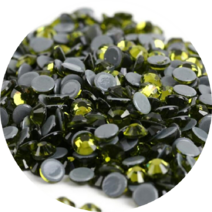 Ss10 ss12 ss16 핫 픽스 라인석 크리스탈 슈퍼 반짝이 납유리 직물 의류용 43 색상, [04] ss20  1440pcs, [02] Olivine