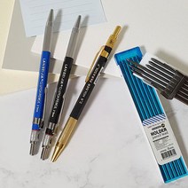 금색 은색 2.0 홀더 제도 샤프 목공샤프 홀더펜 두꺼운샤프 2.0 샤프심, 홀더샤프 은장블랙
