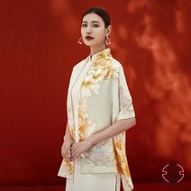 Dongwuyun 여성 100%실크 스카프 빅 스카프 숄