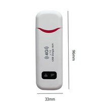 유심 라우터 포켓 와이파이 자동차 무선 충전식 캠핑용 4g lte usb 동글 모바일, 흰색 빨간색