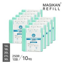 매직캔 리터챔프 반려동물 휴지통 16L(그레이)+스쿱 기본리필장착-M250LSG, 1개, 03_리필구매10롤-250R10B