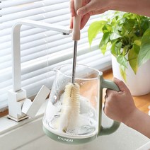 물병 컵 커피포트 텀블러 세척 솔 클리너 브러쉬 3종, 3.지름7x40cm솔