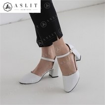 [애슬릿] 라운드 여성 사이드오픈 메리제인 펌프스 힐 (7540137)