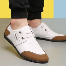 도오빠 라이센SA 남성 가죽 단화 레터링 로퍼 경량 운동화 레이스업 플랫힐 남자단화 신발