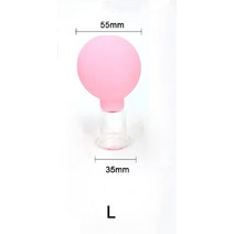 바디 컵 진공 부항기 얼굴 피부 탄력 복원 리프팅 페이셜 노화 지연 마사지 도구, Pink-3 2개