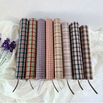 소잉리에또 핸드메이드 체크 북커버 성경책 커버 맞춤가능 책커버 다이어리커버, 아즈미노그레이, 국판