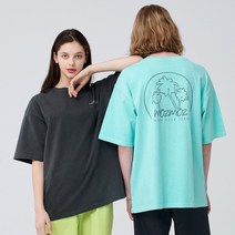 모즈모즈 야자수 피그먼트 오버핏 티셔츠