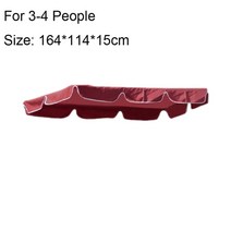 나무그네 원목 그네벤치 야외 캐노피 스윙 가든 안뜰 의자 해먹 방수 지붕 교체 프레임 포함되지 않음, 02 Red 3-4 people