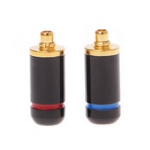 MMCX SE535 SE215 UE900 용 1 쌍 블랙/실버 3.2mm DIY 이어폰 커넥터 플러그, 검은색