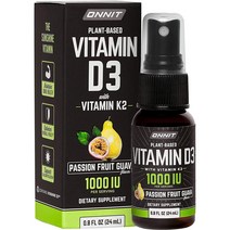 미국직구 Onnit Labs 비타민 D3 스프레이 K2 패션 프루트 구아바 0.8 Fl Oz, 수량, 상세참조