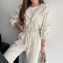 기모 크롭트레이닝세트 엄마등원룩 키작녀 여성 트레이닝 후드 맨투맨 바지 크롭 셋업