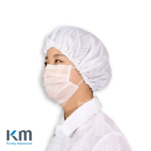 KM케이엠 크린룸용 위생모 방진모C-3빵모자형, 화이트