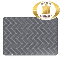 (주)한일의료기 침대전용 프리미엄 전자파없는 EMF 탄소발열선 전기매트 온열매트 미니 싱글 더블, 모던-네이비, 싱글(100cmX200cm)