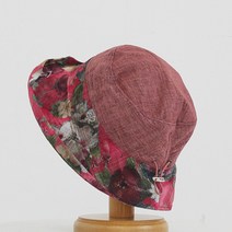 지오마켓 봄 여름 플라워 챙모자 여성 버킷햇 중년 벙거지 엄마 할머니선물