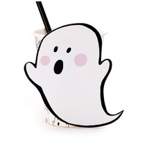[인디케이] 할로윈 고스트 파티컵 스트로우 5개