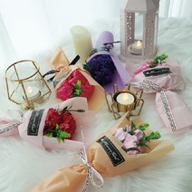 (이거찜) 카네이션 비누꽃다발 (3송이포장플라워박스) 꽃, 쿠팡 다팔자 크라프트-문구 ②, 쿠팡 다팔자 본상품선택