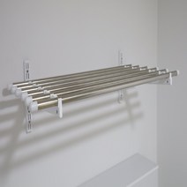 아텍스 다용도 벽선반 봉스테인레스 국내제작, 33cm, 3단, 60cm