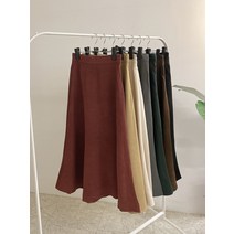 허니제이 / 리올라 도톰 뒷밴딩 A라인 스커트(7color)
