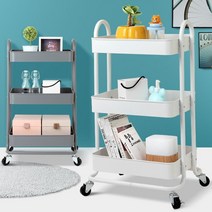 아이 정리습관만들기 틈새선반 이동식 슬림선반, 로크 이동식트롤리 4단, 화이트