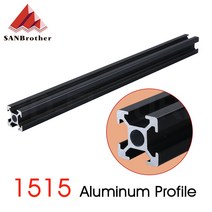 3d프린터 1515 검정색 유럽 표준 알루마이트 알루미늄 프로파일 압출 100mm - 800mm 길이 선형 레일 500mm CNC 3D 프린터 용, [11] 600mm, 11 600mm