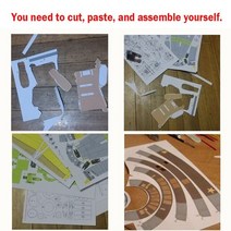 페이퍼크래프트 헌팅트로피 대형 종이접기 3D 종이크래프트 종이 인형 취미 아트 종이공예 만들기 핫신상1:32 scale us f117 스텔스 폭격기 nighthawk diy, 종이모형