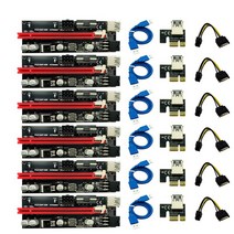 6개 최신 Ver009 Usb 3.0 개I-e 라이저 Ver 009S Express 1X 4X 8X 16X Extender 라이저 어댑터 카드 Sata 15Pin-6 핀 전원, 3 색