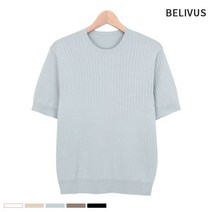 빌리버스 남성 반팔티 BRE042 남자 니트 여름 티셔츠