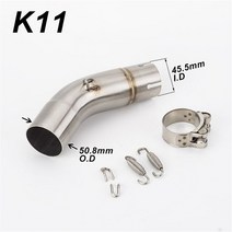 오토바이 배기 머플러 미들 링크 파이프 시스템 슬립온 스즈키 GSXR1000 K7 K8 K9 K10 K11 2007 - 2011 년, A