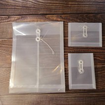 반투명 단추봉투 포토 카드 엽서 PP 봉투 A6 가로형
