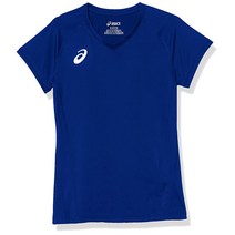 ASICS 여성용 청소년 스핀 서브 배구 저지 반소매, X-Large