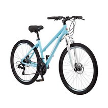 Schwinn GTX Comfort 성인용 하이브리드 자전거 남성 및 여성 듀얼 스포츠 700c 휠 경량 알루미늄 프레임, Light Blue_17-Inch Frame | Gtx