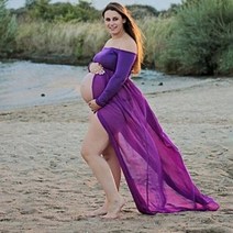 주수원피스 만삭 사진 촬영 원피스 출산 소품 맥시 가운 레이스 드레스 임산부 멋진 여름 임신